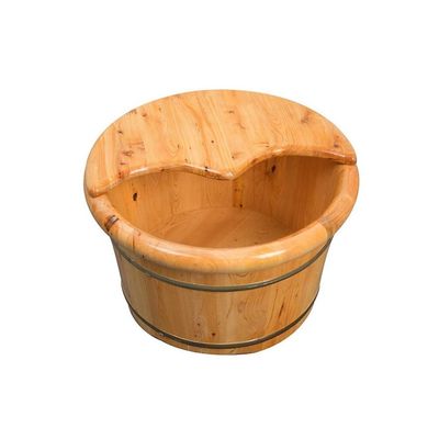 SilteD Wooden Foot Basin,Solid Wood Foot Tub, Pedicure Bowl Spa Massage Pedicure Barrels Household Foot Bath Barrelmassager Present