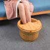 SilteD Wooden Foot Basin,Solid Wood Foot Tub, Pedicure Bowl Spa Massage Pedicure Barrels Household Foot Bath Barrelmassager Present view 4