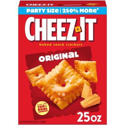 Cheez-It Cheese Crackers Baked Snack Crackers Lunch Snacks Party Size Original 750ml Box (1 Box)
