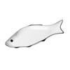 Fish-shaped Steamed Fish Plate Pizza Tray White Serving Platters Cookie Platter Dessert Bowl Casserole Dish Ceramic Tart Pan Ceramics Dish Restaurant Plate Creative Fish Holder Nut/166 (Color : White view 1