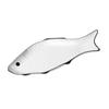 Fish-shaped Steamed Fish Plate Pizza Tray White Serving Platters Cookie Platter Dessert Bowl Casserole Dish Ceramic Tart Pan Ceramics Dish Restaurant Plate Creative Fish Holder Nut/166 (Color : White view 1