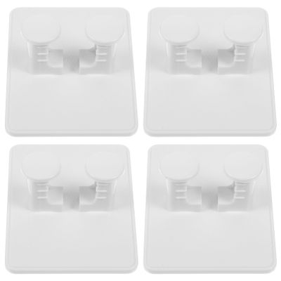 Alipis 4pcs Wall Hooks for Bathroom Razor Stand and Shaving Brush Holder White for Shower Hooks and Razor Storage Shaving Brush Display Stand