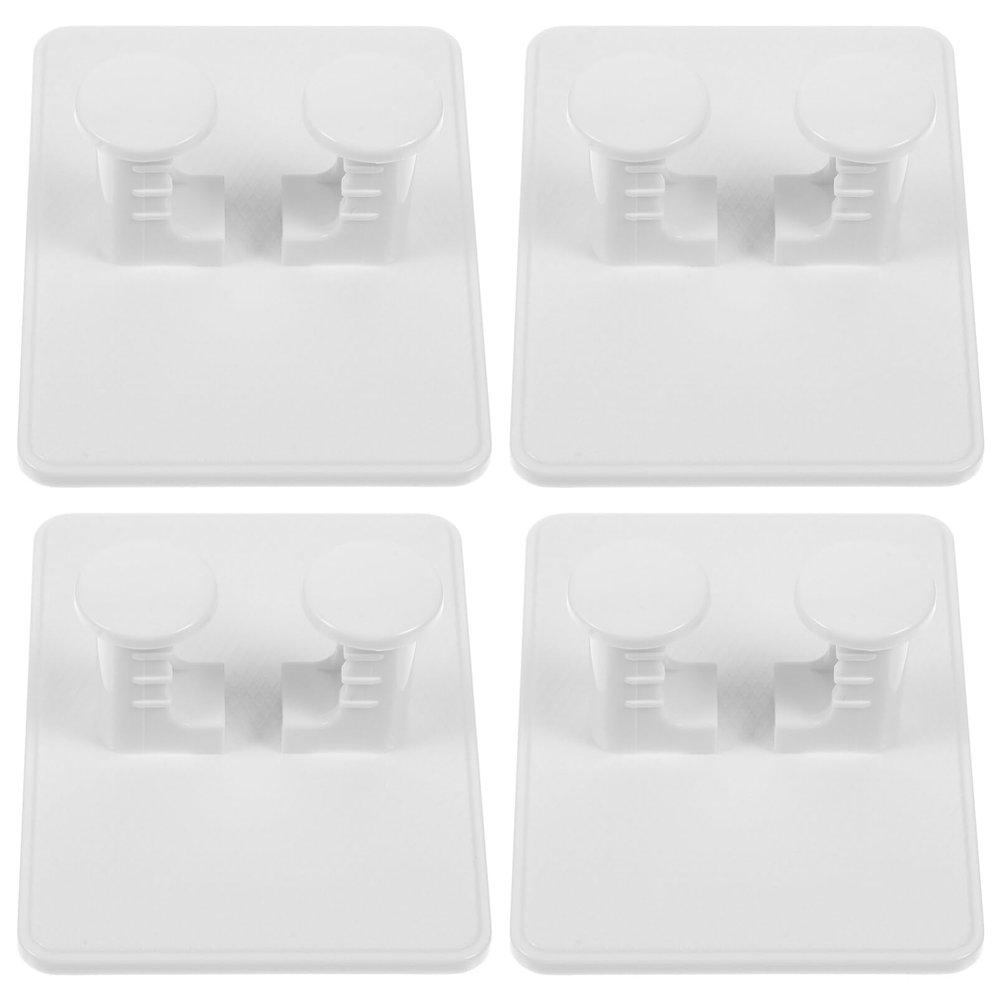 Alipis 4pcs Wall Hooks for Bathroom Razor Stand and Shaving Brush Holder White for Shower Hooks and Razor Storage Shaving Brush Display Stand