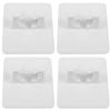 Alipis 4pcs Wall Hooks for Bathroom Razor Stand and Shaving Brush Holder White for Shower Hooks and Razor Storage Shaving Brush Display Stand view 1