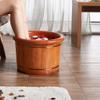 SilteD Wooden Foot Basin,Solid Wood Foot Tub, Pedicure Bowl Spa Massage Pedicure Barrels Household Foot Bath Barrelmassager (Color : B) Present view 4