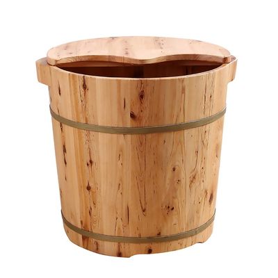 SilteD FootbathWooden Foot Bath Barrel,Smooth And Delicate Pedicure Barrels Pedicure Bowl Spa Massage For Soaking Feet Massager Foot Tub Present