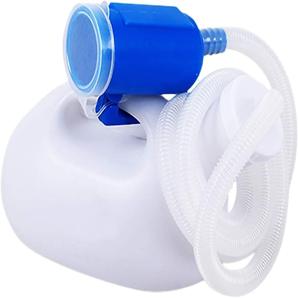 EFARMA Pee Bottle,Portable Urinal,Men's Male Bed Urinal Potty Pee Bottle 2000ML Collector with 1.6M Tube