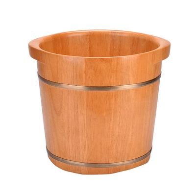 Foot Barrel,Massage Wood Bath Bucket,Handmade,footbaths Smooth Surface,Bathroom Accessories (Color : A) Present