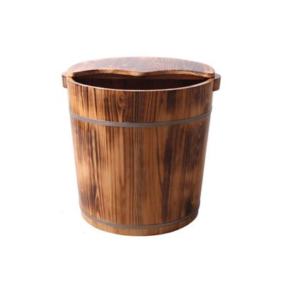 SilteD FootbathWooden Foot Bath Barrel,Smooth And Delicate Pedicure Barrels Pedicure Bowl Spa Massage For Soaking Feet Massager Foot Tub Present