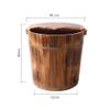 SilteD FootbathWooden Foot Bath Barrel,Smooth And Delicate Pedicure Barrels Pedicure Bowl Spa Massage For Soaking Feet Massager Foot Tub Present view 4
