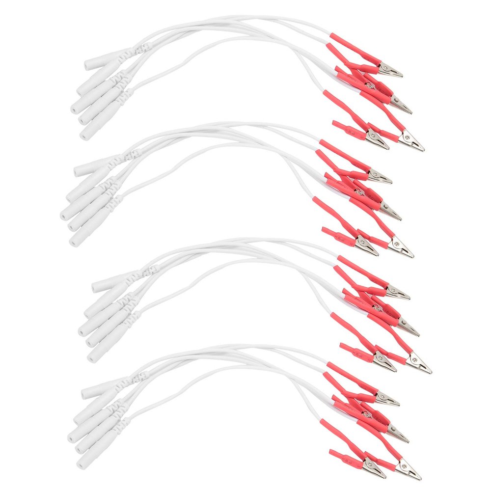 Lead Wires 20PCS/Bag TENS Wire Cable Clip Electrode Cords Wires Connect Cable for TENS Unit Physiotherapy Machine
