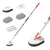 Scrubber with Handle Cleaning Brush Bathroom Scrubber Brush 133 cm Tubs and Tile Brush Shower Cleaning Brush Bathroom Floor Scrubber for Bathroom Bathtub Kitchen Glass Baseboard Tiles (C) view 1