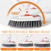 Scrubber with Handle Cleaning Brush Bathroom Scrubber Brush 133 cm Tubs and Tile Brush Shower Cleaning Brush Bathroom Floor Scrubber for Bathroom Bathtub Kitchen Glass Baseboard Tiles (C) view 4