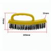 2pcs G Type Wire Brush Steel Metal Multifunctional Cleaning Polishing Brush Rust Removal Plastic Comfortable Grip for Decontamination Durable Gap Cleaning Brush view 3