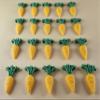 20 x Edible 3D Carrots Vegetables icing toppers, cake cupcakes decorations view 1