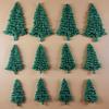 12 x Edible 3D Christmas Trees icing toppers, cake cupcakes decorations (Green) T046 view 1