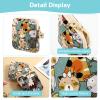 Amabro Sanitary Napkin Storage Bag, 2PCS Period Bags Cute Sanitary Pad Storage Pouch Tampon Pantyliners Menstrual Purse Daisy Zipper for Women Teen Girls School Travel Feminine Product(Cat) view 4