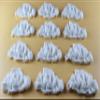 12 x Edible 3D Rose Bunch Flowers Roses icing toppers, cake cupcakes decorations T080 (White) view 1