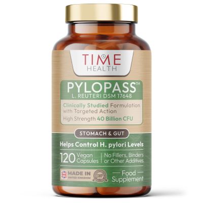 New: Pylopass - Lactobacillus Reuteri DSM 17648-120 Capsules - 200 Billion CFU/g - Supports Elimination of Bad Bacteria in Stomach & Gut - Clinically Verified - UK Made - GMP - No Additives
