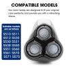 3 Pcs Replacement Shaver Heads, Shaver Replacement Blades Back-Up Rotary Heads, Compatible with Series 1000 2000 3000 5000, Model AT8xx/AT7xx/PT8xx/PT7xx, Pointed Blades view 3