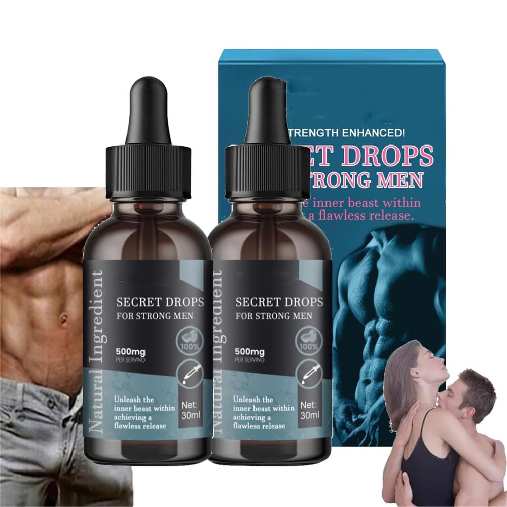 30ml Secret Drops for Strong Men, Secret Happy Drops for Men, Pleasurepeak Oral Drops, Enhancing Sensitivity and Pleasure Boost Energy Levels (2Pcs)