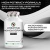 Nutriodol Creatine Monohydrate Capsules  Pre Workout & Post Workout Supplement for Muscle Performance & Recovery  750mg Elemental Creatine Per Capsule  4 Per Day. (Capsules x 180) view 3