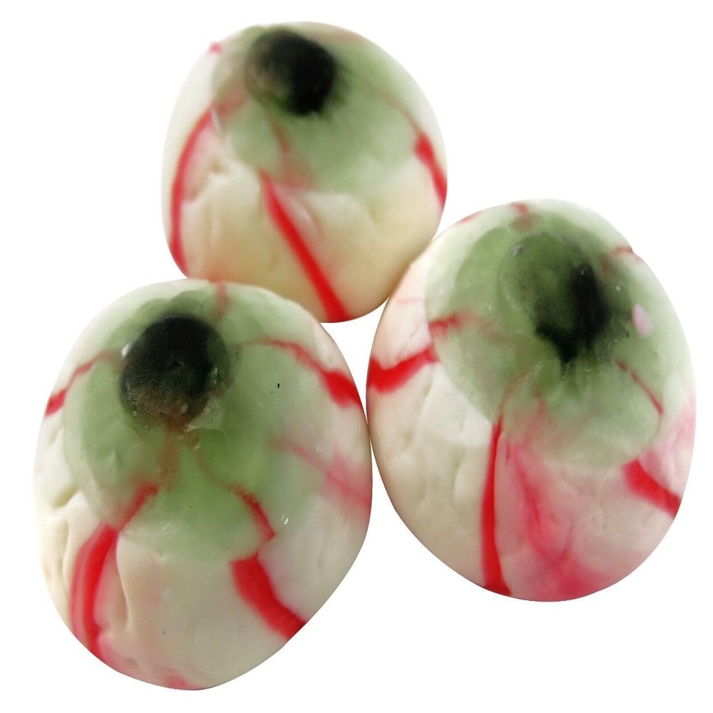 Halloween Pick and Mix Candy Jelly Sweet Mix Jelly Brains,Worms,Pumpkins,Skulls,Bones,Eyeballs (Eyeballs, 100g)