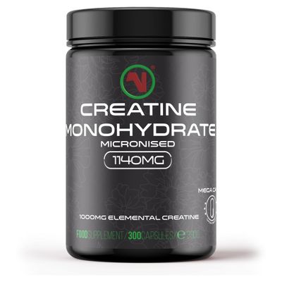 Nutriodol Creatine Monohydrate Mega Capsules  Pre Workout & Post Workout Supplement for Muscle Performance & Recovery  1000mg Elemental Creatine Per Capsule. (Mega Caps x 300)