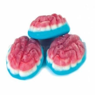 Halloween Pick and Mix Candy Jelly Sweet Mix Jelly Brains,Worms,Pumpkins,Skulls,Bones,Eyeballs (Jelly Brains, 100g)