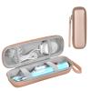 TUNYINSH Electric Toothbrush Travel Case for Oral B/Oral-B Pro/Philips Sonicare Electric Toothbrush, Portable Hard Shell Ice Case for Oral B Toothbrush Heads and Accessories, Rose Gold, Toothbrush view 1
