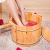 ,Bathroom Accessories Footbath Tubs,Massage Foot Barrel,Volume Smooth Surface Sauna Wooden Bucket Present view 3