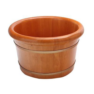 ,Bathroom Accessories Footbath Tubs,Massage Foot Barrel,Volume Smooth Surface Sauna Wooden Bucket (Color : A) Present