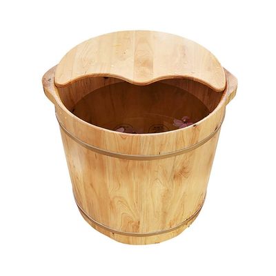 ,Bathroom Accessories Footbath Tubs,Massage Foot Barrel,Volume Smooth Surface Sauna Wooden Bucket (Color : B) Present