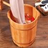 ,Bathroom Accessories Footbath Tubs,Massage Foot Barrel,Volume Smooth Surface Sauna Wooden Bucket (Color : B) Present view 2