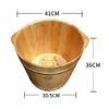 ,Bathroom Accessories Footbath Tubs,Massage Foot Barrel,Volume Smooth Surface Sauna Wooden Bucket (Color : B) Present view 3