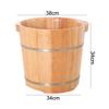 ,Bathroom Accessories Footbath Tubs,Massage Foot Barrel,Volume Smooth Surface Sauna Wooden Bucket Present view 4