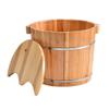 ,Bathroom Accessories Footbath Tubs,Massage Foot Barrel,Volume Smooth Surface Sauna Wooden Bucket (Color : B) Present view 1