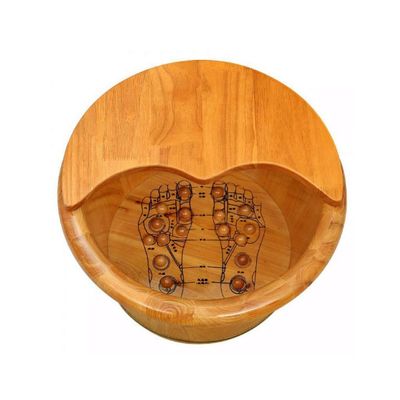 ,Bathroom Accessories Footbath Tubs,Massage Foot Barrel,Volume Smooth Surface Sauna Wooden Bucket (Color : B) Present