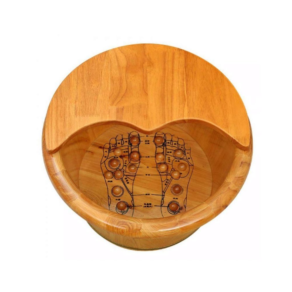 ,Bathroom Accessories Footbath Tubs,Massage Foot Barrel,Volume Smooth Surface Sauna Wooden Bucket (Color : B) Present