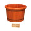 ,Bathroom Accessories Footbath Tubs,Massage Foot Barrel,Volume Smooth Surface Sauna Wooden Bucket (Color : B) Present view 1