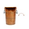 ,Bathroom Accessories Footbath Tubs,Massage Foot Barrel,Volume Smooth Surface Sauna Wooden Bucket (Color : A) Present view 1