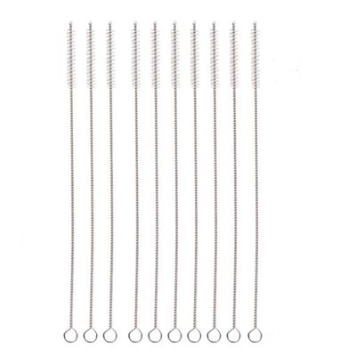 1/5/10PCS Stainless Soft Hair Suction Glass Tube Cleaner Brushes Tools Fish Tank Straw Bottle Cleaning Brush (Color : 10pcs 17.5cm)
