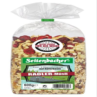 Seitenbacher Radler Muesli I Oats and Spelt Whole Grain Cereals I Sour Cherries I Milk Chocolate I Wheat Free I (3 x 600 g)