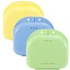 Wudaizhi 3pcs Denture Case Portable Denture Retainer Case Dental Orthodontic Retainer Box Denture Storage Container False Teeth Box view 1