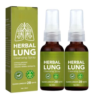 2pcs Herbal Spray Cleansing Lung - Respinature Herbal Lung Cleanse Mist - Lung Exerciser for Healthier and Cleaner Lungs - Powerful Lung Support - Natural Respiratory Cleanse & Breathe Spray - 30ml