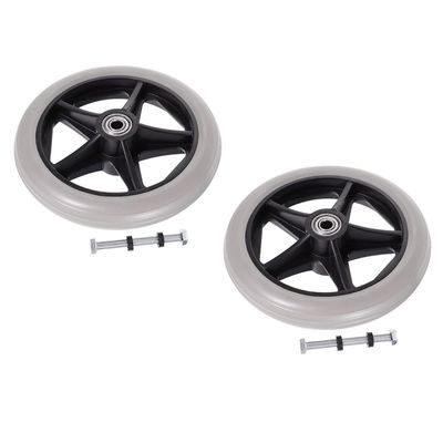 AiQima Wheelchair Replacement Wheel,Heavy Dutyers Wheelchair Wheels 2Pcs Replacement Wheelchair Wheels Front Wheel Replacements Wheel