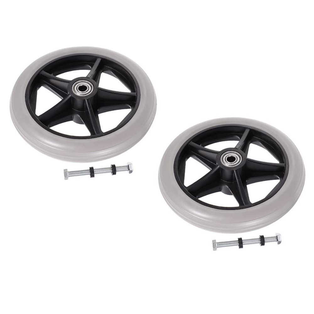 AiQima Wheelchair Replacement Wheel,Heavy Dutyers Wheelchair Wheels 2Pcs Replacement Wheelchair Wheels Front Wheel Replacements Wheel