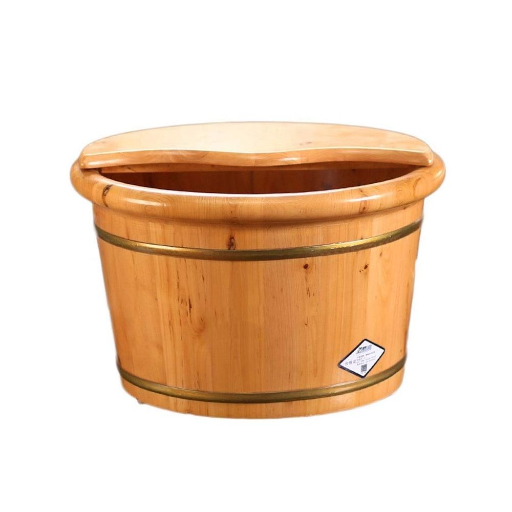 SilteD Wooden Barrel Foot Spa Wood Bucket for Pedicure,Foot Bath Spa Tub,Foot Basin for Adults,Foot Soak Bucket,Foot Tub for Soaking Feet Present