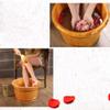 SilteD Wooden Barrel Foot Spa Wood Bucket for Pedicure,Foot Bath Spa Tub,Foot Basin for Adults,Foot Soak Bucket,Foot Tub for Soaking Feet Present view 3