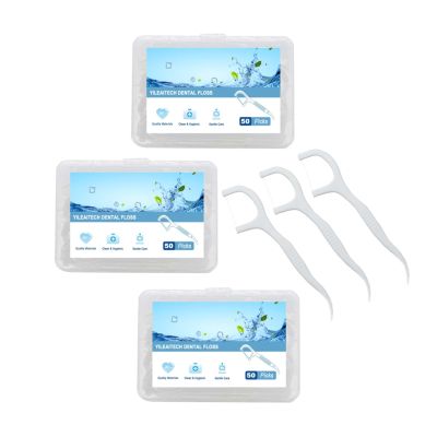 150 Count Dental Floss Picks, Superfine Floss Stick No Break & Unflavored,The Best Tool for Adults Cleaning Teeth, Portable Travel Size Floss is Perfect for Dinners, Dating, Hotels(3 Pack)